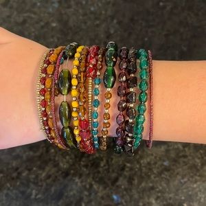 Slinky beaded bracelets